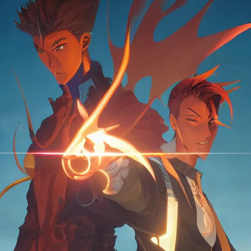 Image similar to hero world trigun, behance hd by jesper ejsing, by rhads, makoto shinkai and lois van baarle, ilya kuvshinov, rossdraws global illumination