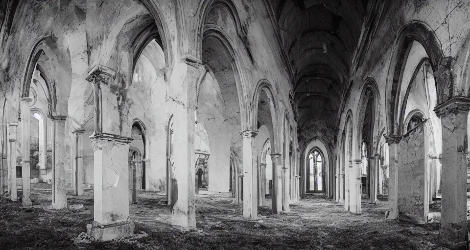 Image similar to Ghosts circling an old forgotten church, Ari Aster photography, a24