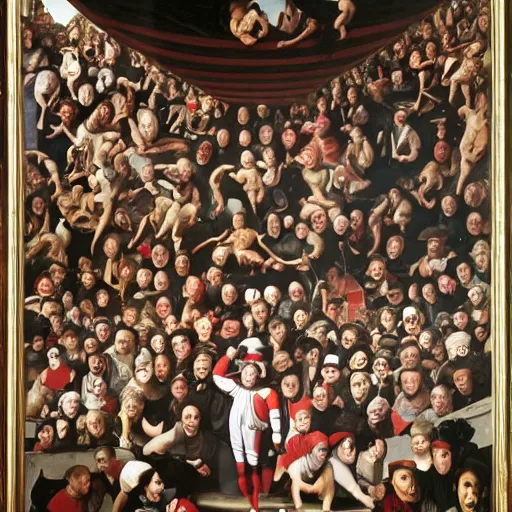 Image similar to a photo of where's wally, by caravaggio