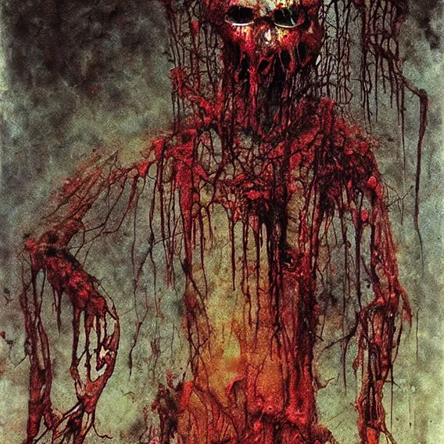 Image similar to acid rich colors, giger beksinski gammell horror king chaos, bleeding colors, big budget movie scene, horror reality, award winning photograph, cinematic lighting, realistic!, hyperrealism, realistic refine flavor, real polaroid picture