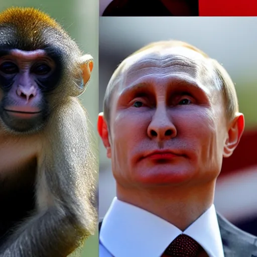 Image similar to Putin as a monkey