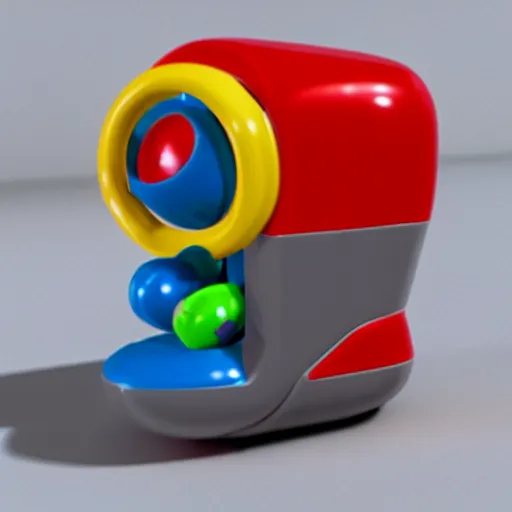 Image similar to product photo of the baby toy from fisher price baby's first handgun, octane render, unreal engine 5, light transport simulation