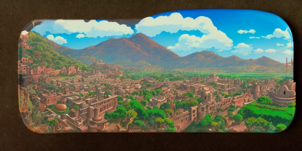 Prompt: background plate matte painting ghibli miyamoto pixar dreamworks vista guanajuato mexico.