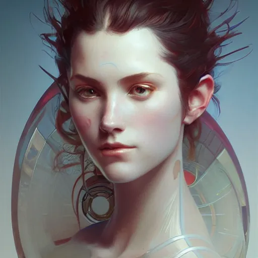 Image similar to a portrait of Robot painting, highly detailed, digital painting, artstation, concept art, sharp focus, illustration, art by artgerm and greg rutkowski and alphonse mucha