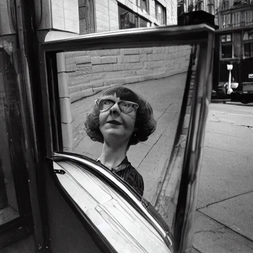 Image similar to the self portrait, by vivian maier,