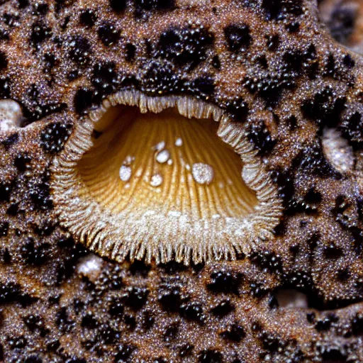 Image similar to an upside down Tylopilus felleus, close up, 35mm photograph