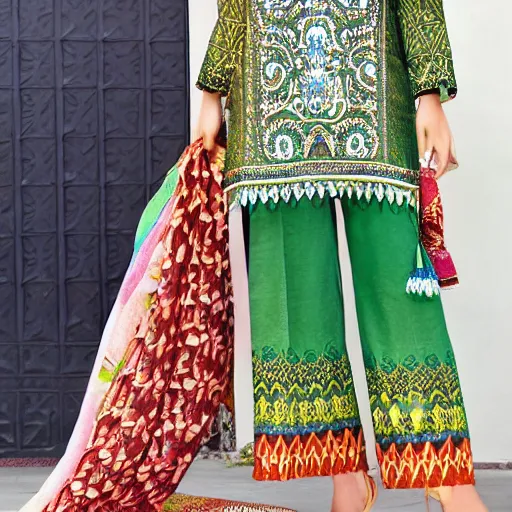 Image similar to pakistani lawn print design