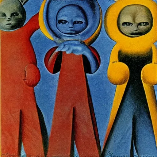 Image similar to Teletubbies by Remedios Varo