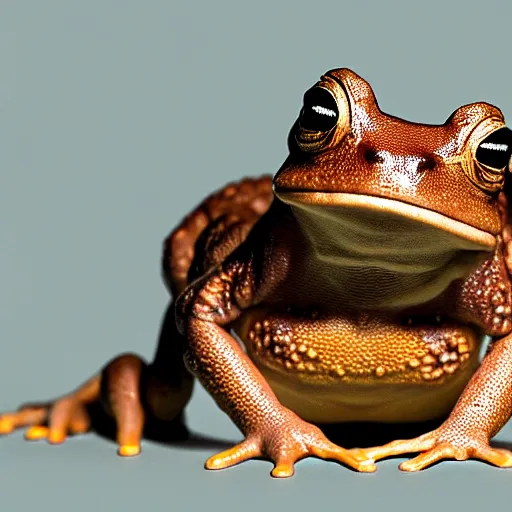 Image similar to macro hyper-realistic hypnotoad Futurama