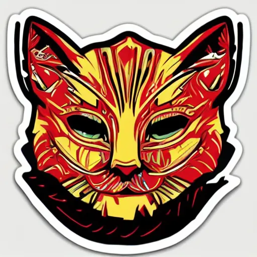 Image similar to Blood thirsty emperor of the world kitten, sticker, highly detailed, colorful, illustration, drama, smooth and clean vector curves, no jagged lines, vector art, smooth