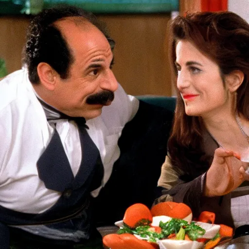 Image similar to soup Nazi telling Elaine no soup for you, 8k,