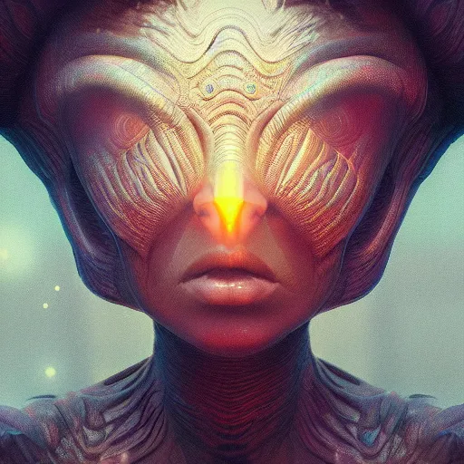 Image similar to the most gorgeous alien woman, intricate artwork by tooth wu and wlop and beeple. octane render, trending on artstation, greg rutkowski very coherent symmetrical artwork. cinematic, hyper realism, high detail, octane render