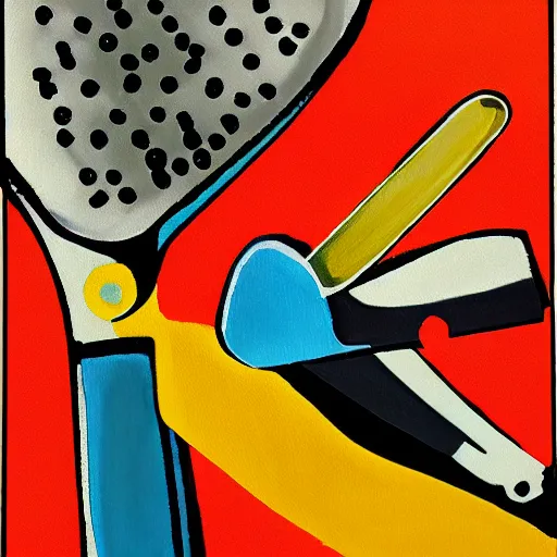 Image similar to retro 7 0 ’ s art painting of the king of spoons