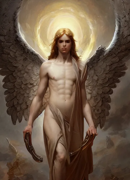 Image similar to digital _ painting _ of _ biblical angel _ by _ filipe _ pagliuso _ and _ justin _ gerard _ symmetric _ fantasy _ highly _ detailed _ realistic _ intricate _ port