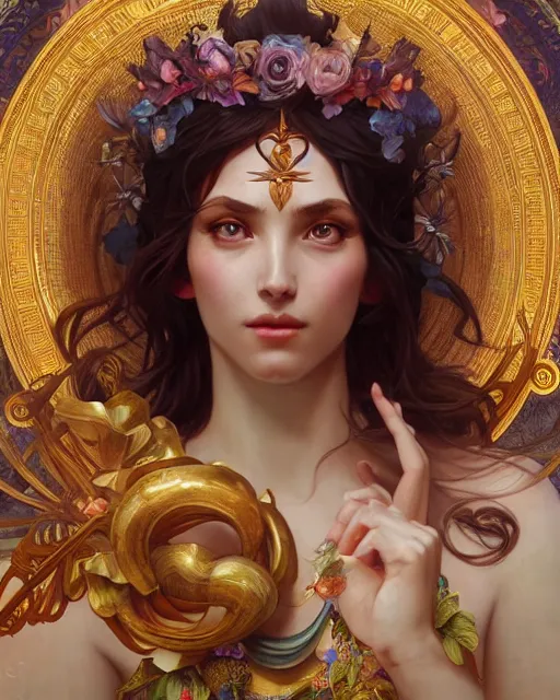 Image similar to goddess of love, highly detailed, digital painting, artstation, concept art, smooth, sharp focus, illustration, Unreal Engine 5, 8K, art by artgerm and greg rutkowski and alphonse mucha