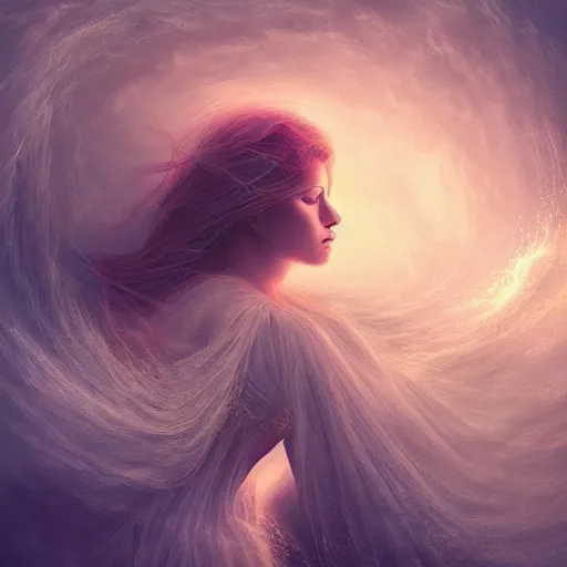 Image similar to If the concept of dreams was a woman, digital art, fantastic composition, astonishing detail, beautiful lighting, award winning