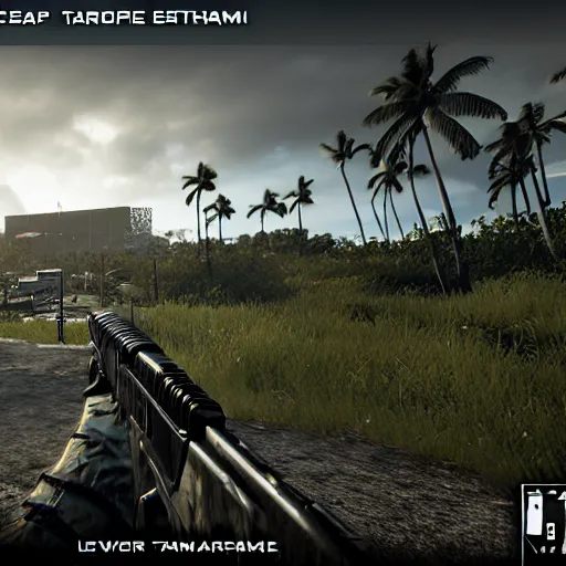 Image similar to Escape from Tarkov in Hawaii, in-game screenshot