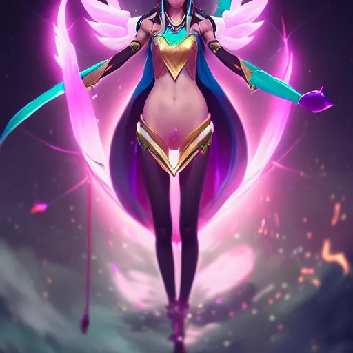 Image similar to Portrait of Star Guardian Akali from league of legends, mystery, majestic, highly detailed, ominous vibe, smoke, octane render, cgsociety, artstation, trending on ArtStation, by Marie Magny