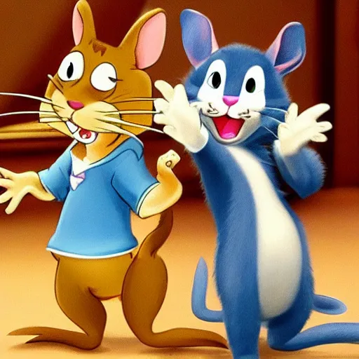 Image similar to Tom and jerry as real character