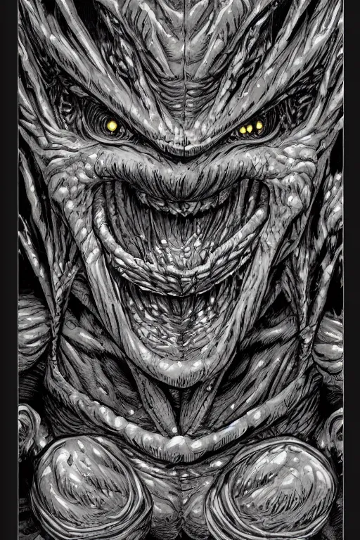 Prompt: goblin, symmetrical, toad eyes and webbed feet, highly detailed, digital art, sharp focus, trending on art station, kentaro miura manga art style