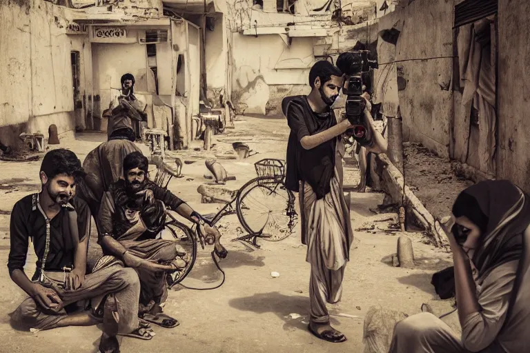 Prompt: photojournalism photography of Karachi, detailed, digital art, trending on ArtStation