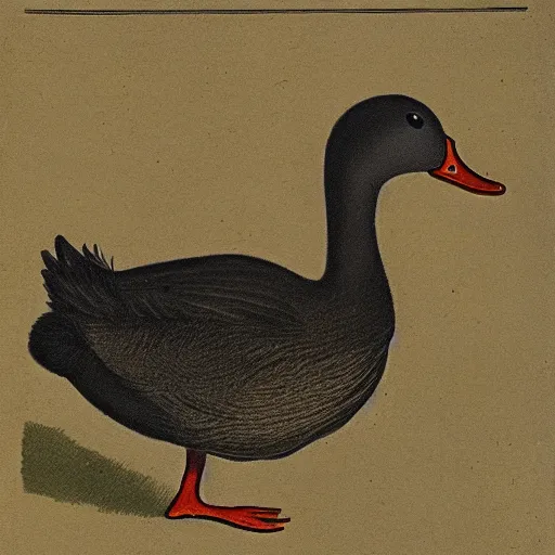 Prompt: a duck illustrated by Felix Cosgrave