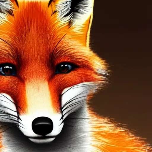 Image similar to a fox holding a knife