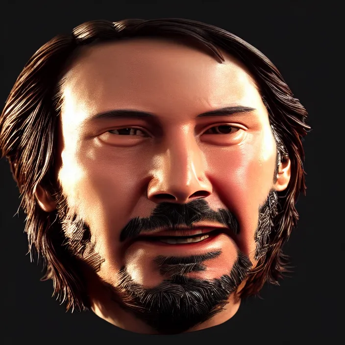 Prompt: keanu reeves's face printed on a reese's peanut butter cup, intricate, elegant, brown mist, product shot, macro, highly detailed, dramatic lighting, symmetrical face, sharp focus, octane render, trending on artstation, artstationhd, artstationhq, unreal engine, 4 k, 8 k