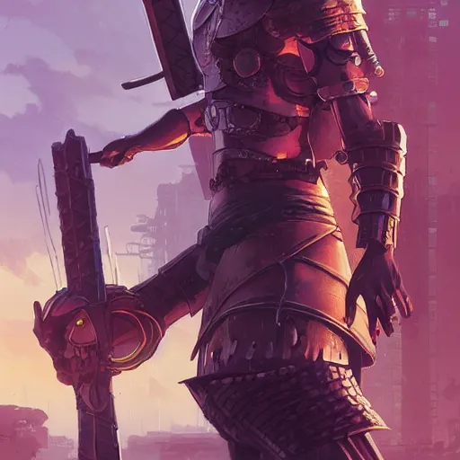 Image similar to cyberpunk viking helmet mask warrior goddess robot ninja fantasy, art gta 5 cover, official fanart behance hd artstation by jesper ejsing, by rhads, makoto shinkai and lois van baarle, ilya kuvshinov, ossdraws