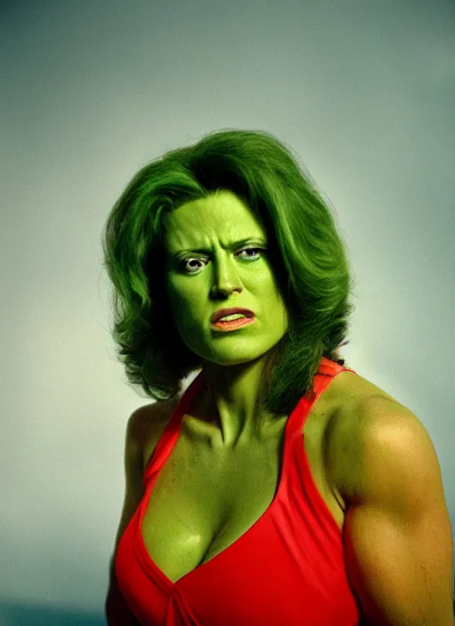 a color photo portrait of she hulk in la by annie | Stable Diffusion ...