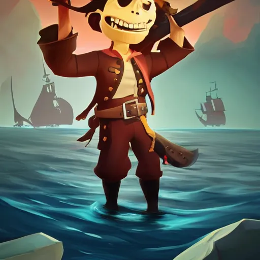 Image similar to painting jack the pirate on sea of thieves game avatar hero smooth face median photoshop filter cutout vector behance hd by jesper ejsing, by rhads, makoto shinkai and lois van baarle, ilya kuvshinov, rossdraws, illustration, art by ilya kuvshinov and gustav klimt