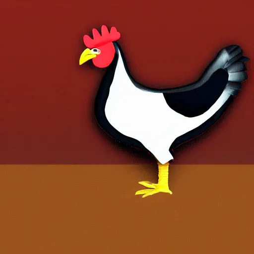 Image similar to a high quality photo of a chicken wearing a suit, 8k, digital art