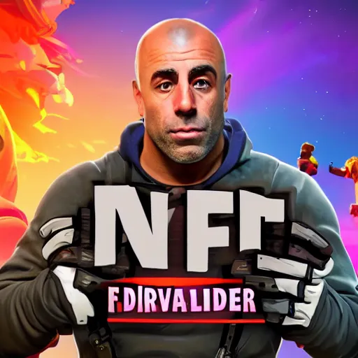 Image similar to joe rogan podcast in fortnite, videogame