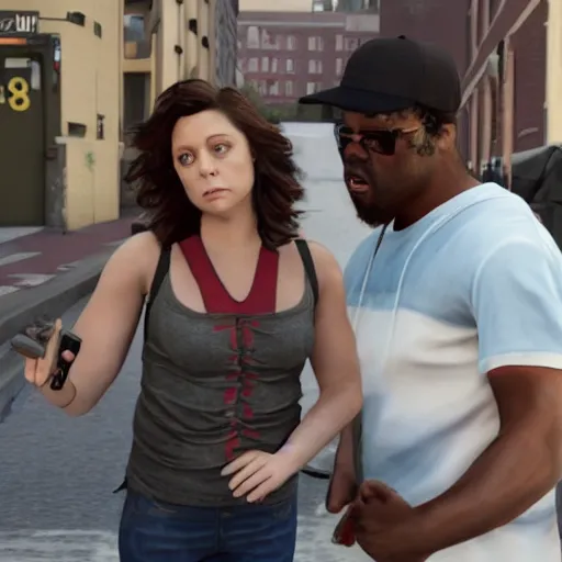 Prompt: rachel bloom helping a thug on the street who is having a medical emergency by calling an ambulance full of bitches, ultra detailed, 8 k resolution, ultrarealistic