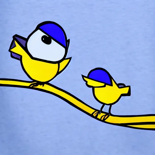 Image similar to Spurlybird, blue and yellow