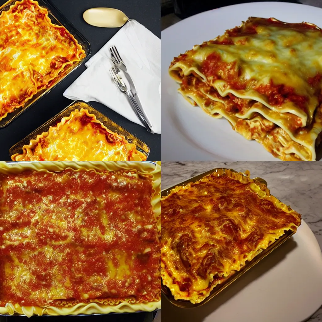 Prompt: golden lasagna