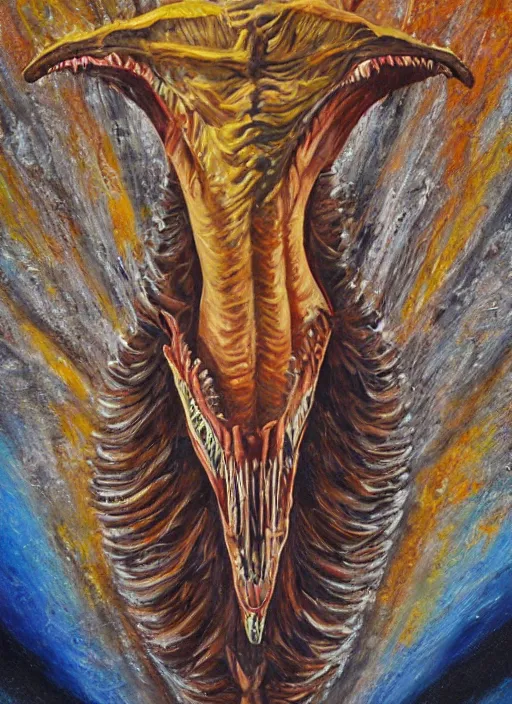Prompt: jesus is a velociraptor, intricate details, realistic iconic sacral oil painting,
