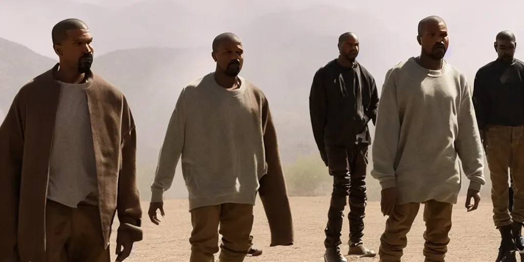 Image similar to Jamie Foxx as Kanye West in 'YE' (2023), movie still frame