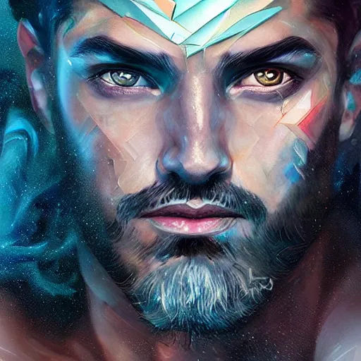 Image similar to the god poseidon, portrait, sharp focus, digital art, epic, concept art, dynamic lighting, by emylie boivin, anna dittmann, and sandra chevrier