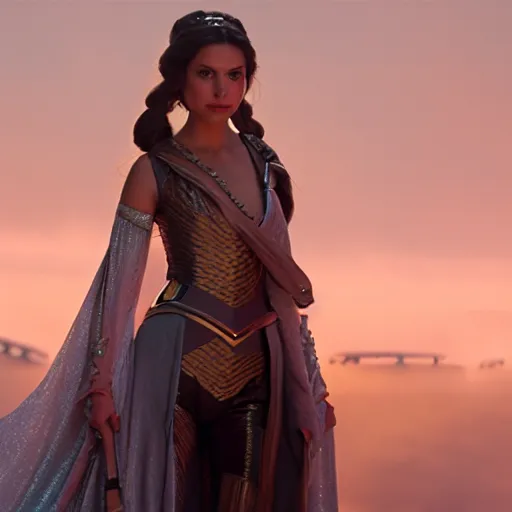 Image similar to victoria justice as princess padme in star wars episode 3, 8 k resolution, cinematic lighting, anatomically correct