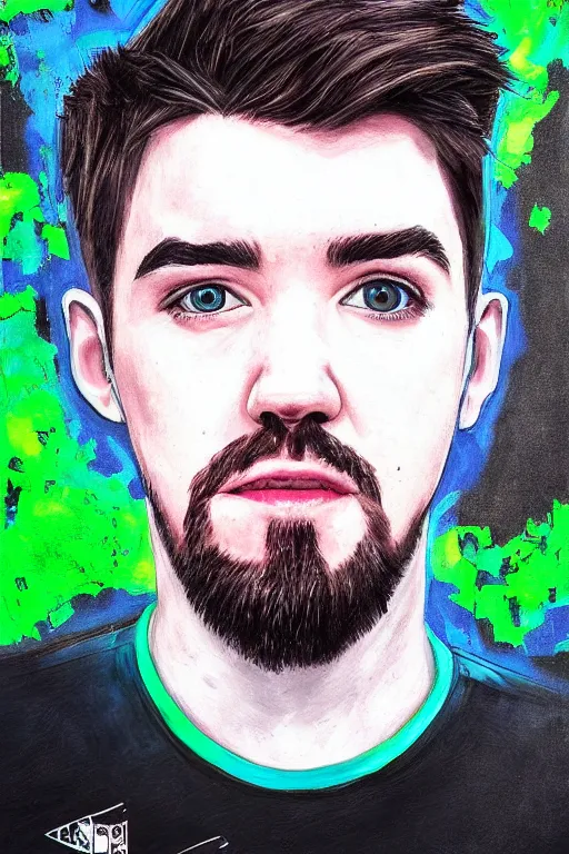 Image similar to Sean McLoughlin, Jacksepticeye, Irish Youtuber, solo portrait 🎨🖌️🪄 ❤️‍🔥