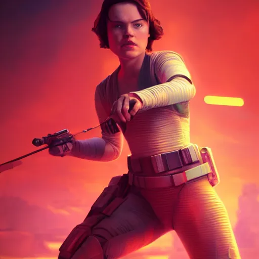 Prompt: daisy ridley ( star wars ), colorful oil painting, unreal 5, daz, hyperrealistic, octane render, rpg portrait, dynamic lighting, fantasy art, beautiful face