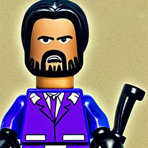 Image similar to john wick as a lego man