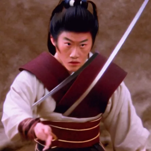 Image similar to film still of real life shisio makoto from samurai x