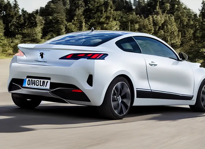 Image similar to peugeot coupe from 2 0 1 8, rear view