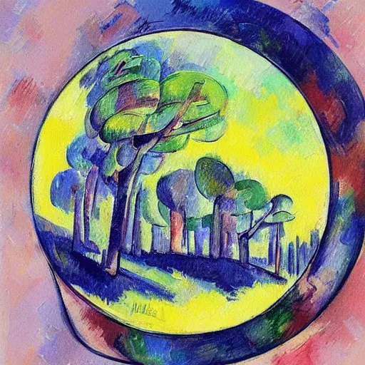 Image similar to a beautiful painting of a circle of forest in the sky, by Grosnez andemsaykilde and Paul Cezanne and Judson Huss, pencil sketch, abstract, pop art 1975 blooming reflective continent shrill cell