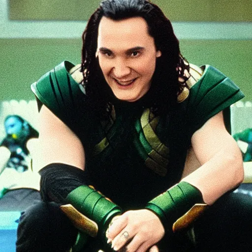 Prompt: young norm macdonald as Loki in Thor