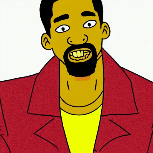 Prompt: Will Smith in The Simpsons TV Show, detailed, colourful masterpiece beautiful beautiful beautiful