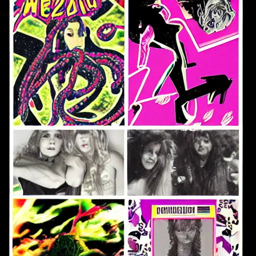 Image similar to medusa 8 0 s collage fanzine