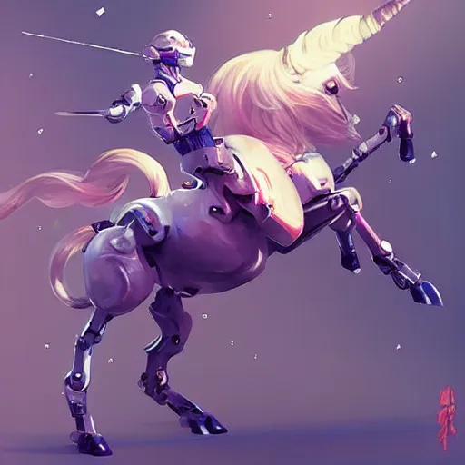 Image similar to unicorn robot in yeong gyun lee style artstation, because its irrelevant and not accurate, pinterest, perfect dynamic position, extremely realistic and highly details, bokeh, reduce duplication interference